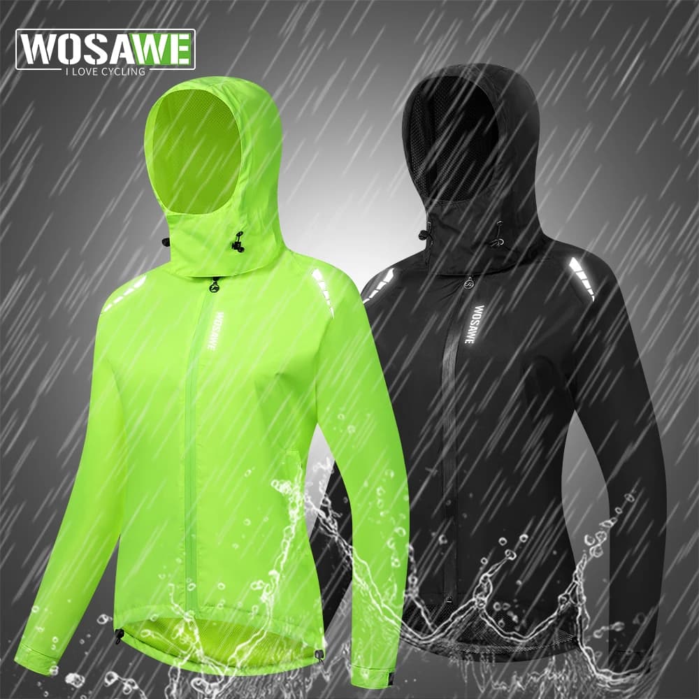 WOSAWE ciclismo impermeabile donna cappotto antipioggia con cappuccio impermeabile impermeabile Quick Dry giacca antipioggia Outdoor giacca a vento ultraleggera