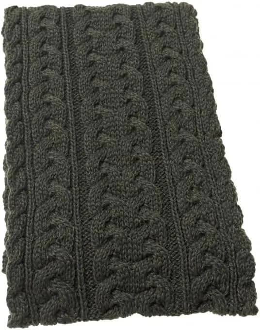 Sciarpa Calda in Lana Merino per Climi Freddi, Design a Treccia, 10x64 Pollici