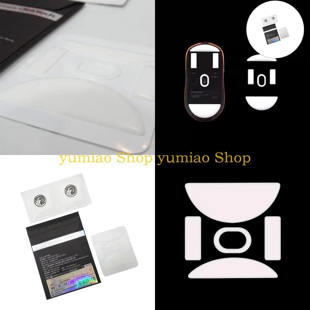 587B 1Set Ice Version Mouse Skates Pad Round Curveds Edges Mouse Feet Stickers for Incott G23 Mouse