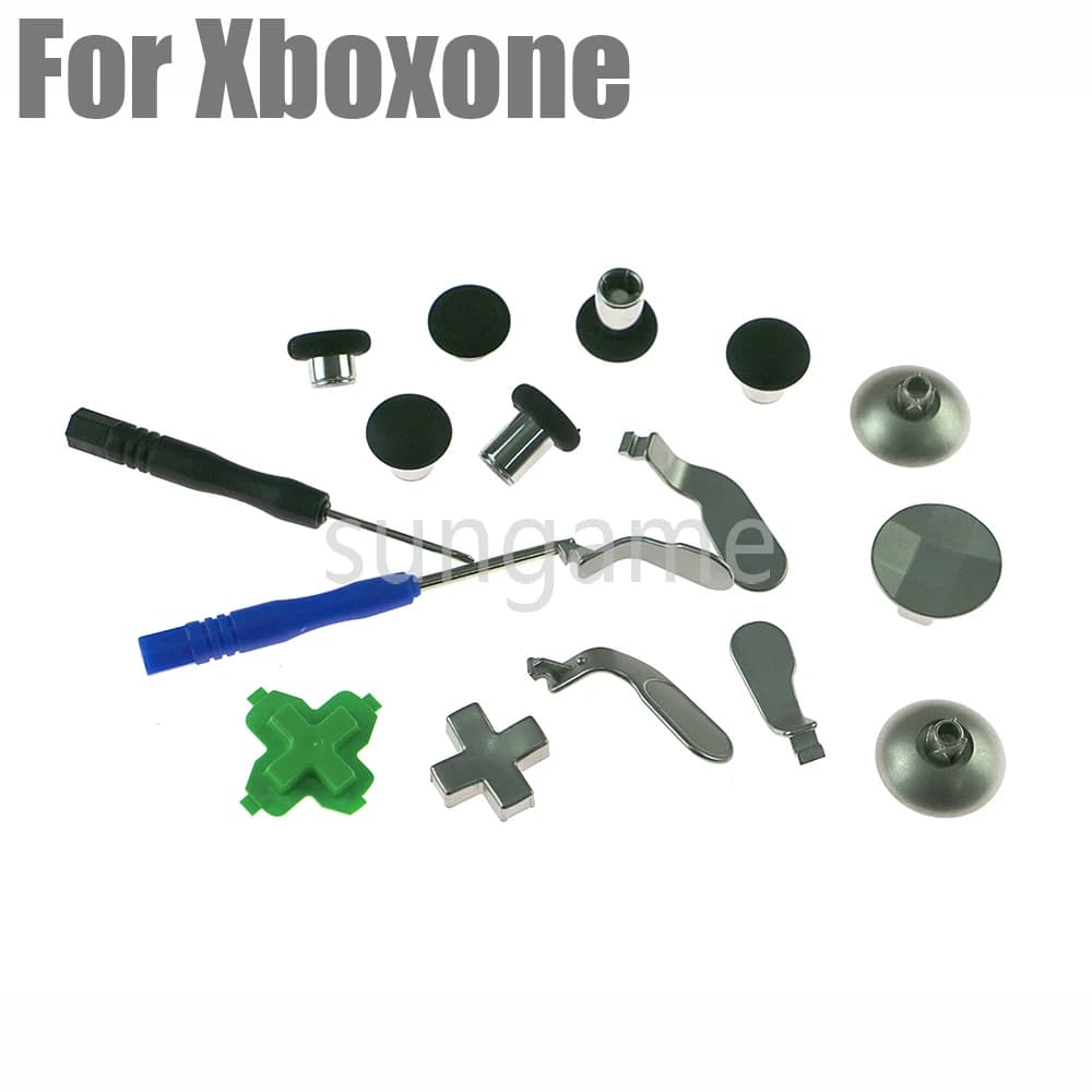 1set For XBOX ONE Elite Handle Accessories Button Rocker Cross Key Parts Mosaic Metal Mushroom Cap Game Repair