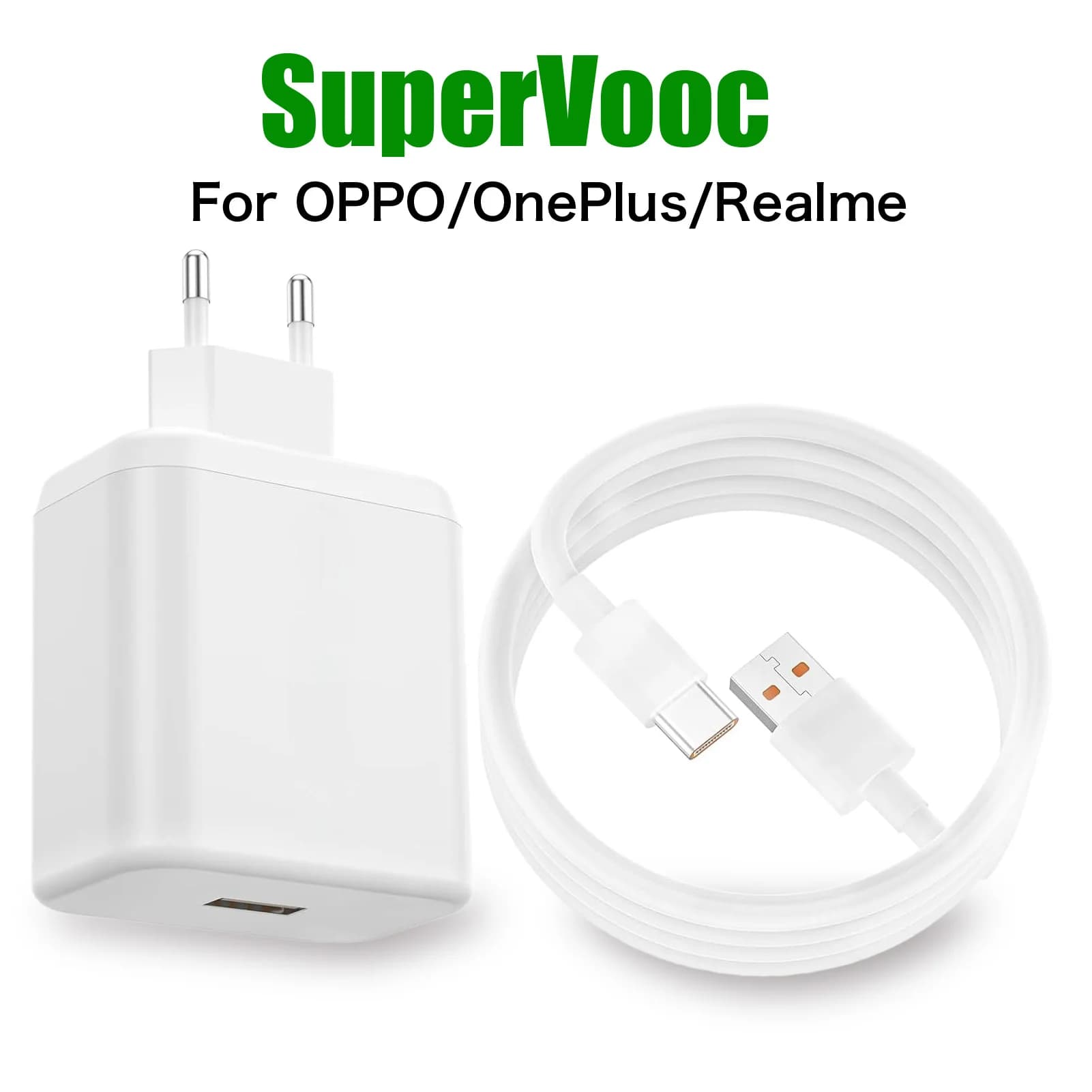 Caricabatterie rapido Supervooc 2.0 da 65 W per Oppo K9 Trova X2 X3 X5 Pro Neo Lite 5G Cavo USB Type-C