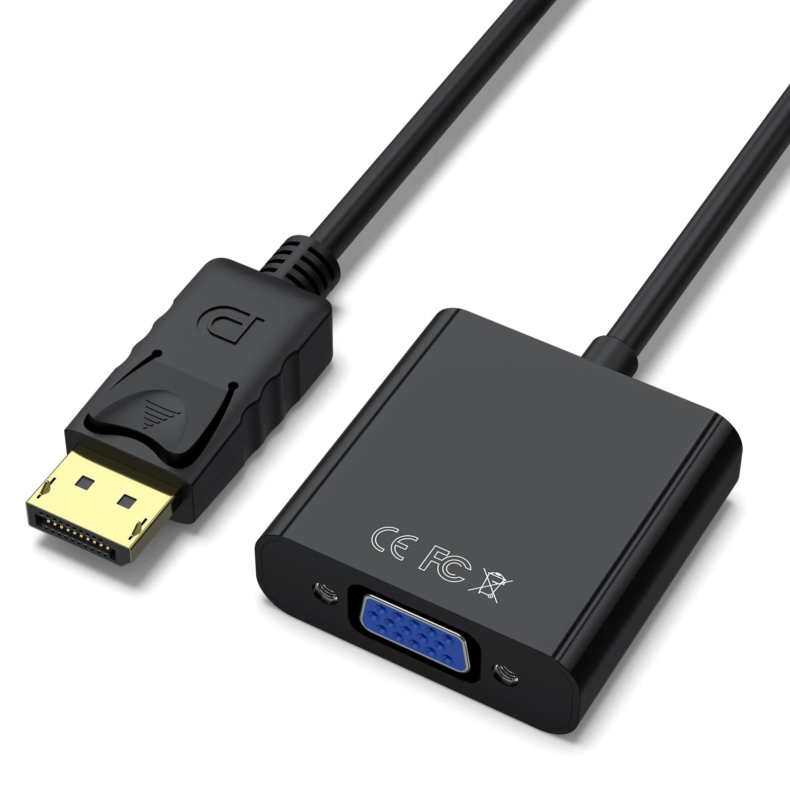 Porta display 1080P Cavo adattatore DP a VGA Convertitore maschio-femmina per PC Computer portatile Videogioco Monitor HDTV Proiettore