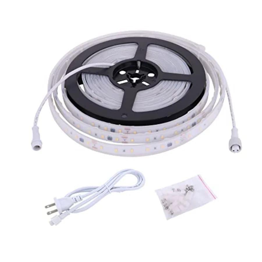 Strisce LED Dimmerabili 120V 4200K Luce Diurna, Compatibili con Smart Plug, Dimmerabili 110V tramite Dimmer da Parete, Senza Necessità di Driver, Impermeabili IP