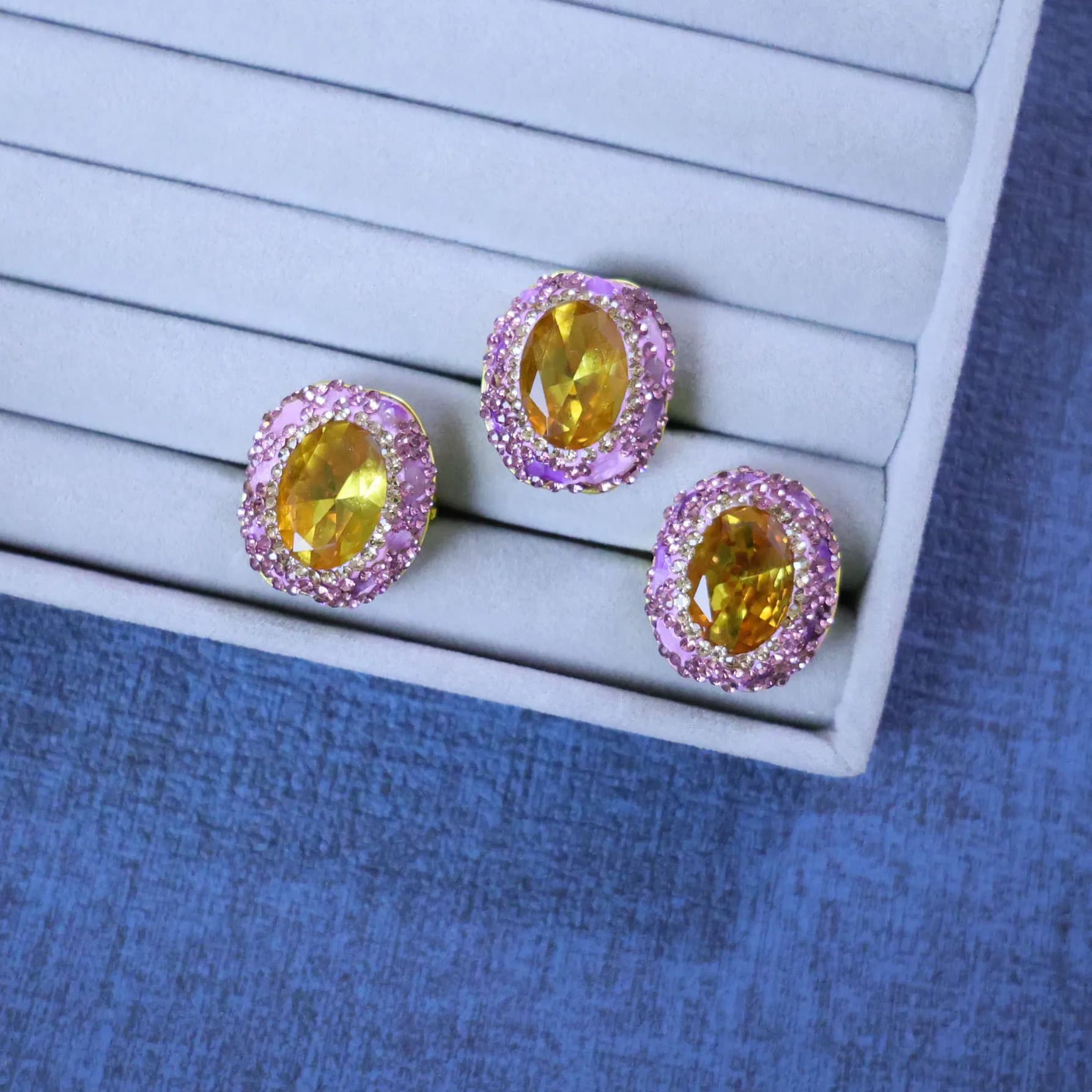 Turchia Sultan pietra viola intarsiata anello in pietra Dongling nicchia leggera di lusso produttori di gioielli in pietra sensibile alla luce all'ingrosso