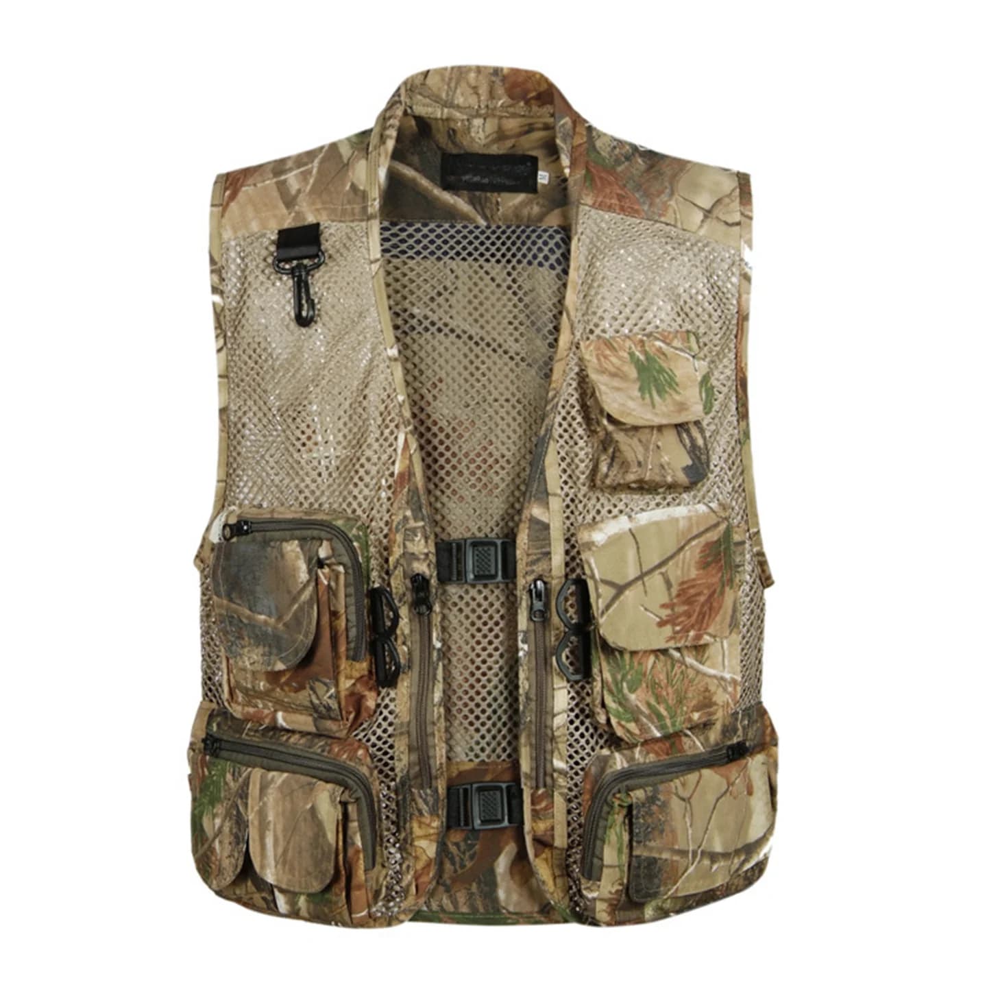 Gilet da caccia mimetico da uomo estivo Tasche multiple Giacca senza maniche traspirante in rete Gilet da pesca all'aperto Regalo di papà