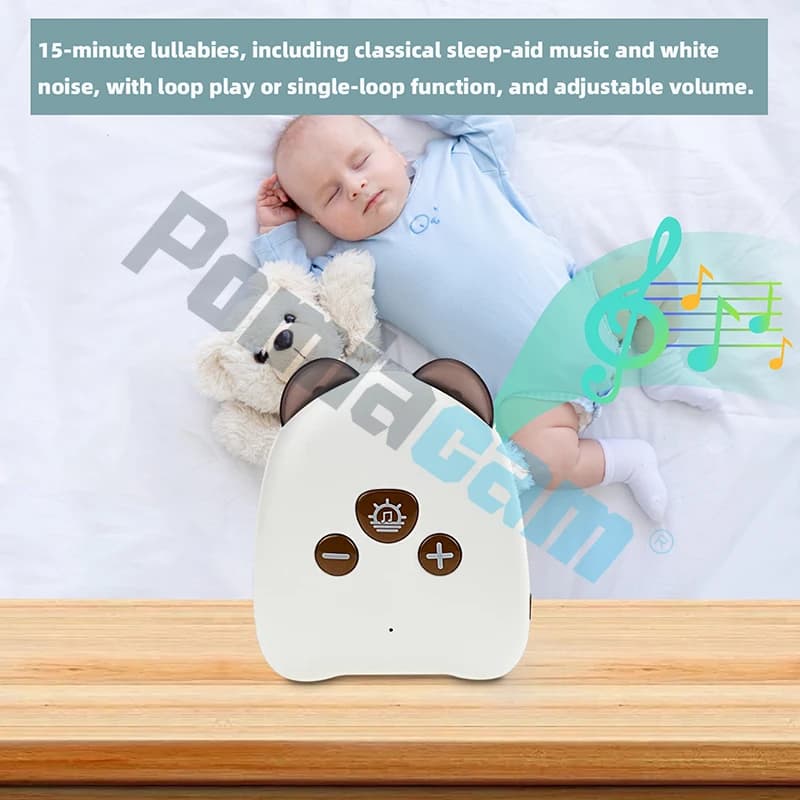 Baby Monitor Portatile VOX 2.4GHz con Audio Bidirezionale, Ninna Nanna, Batteria Ricaricabile, V50 Piccolo Audio Interfono per Bambini