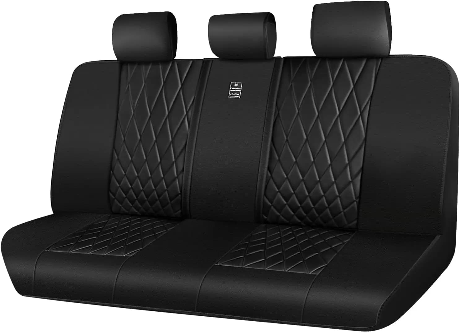 Coprisedili Posteriori in Ecopelle di Lusso, Impermeabili e Antiscivolo, Universali per la Maggior Parte delle Auto, Sedan, SUV e Pickup, in Nero