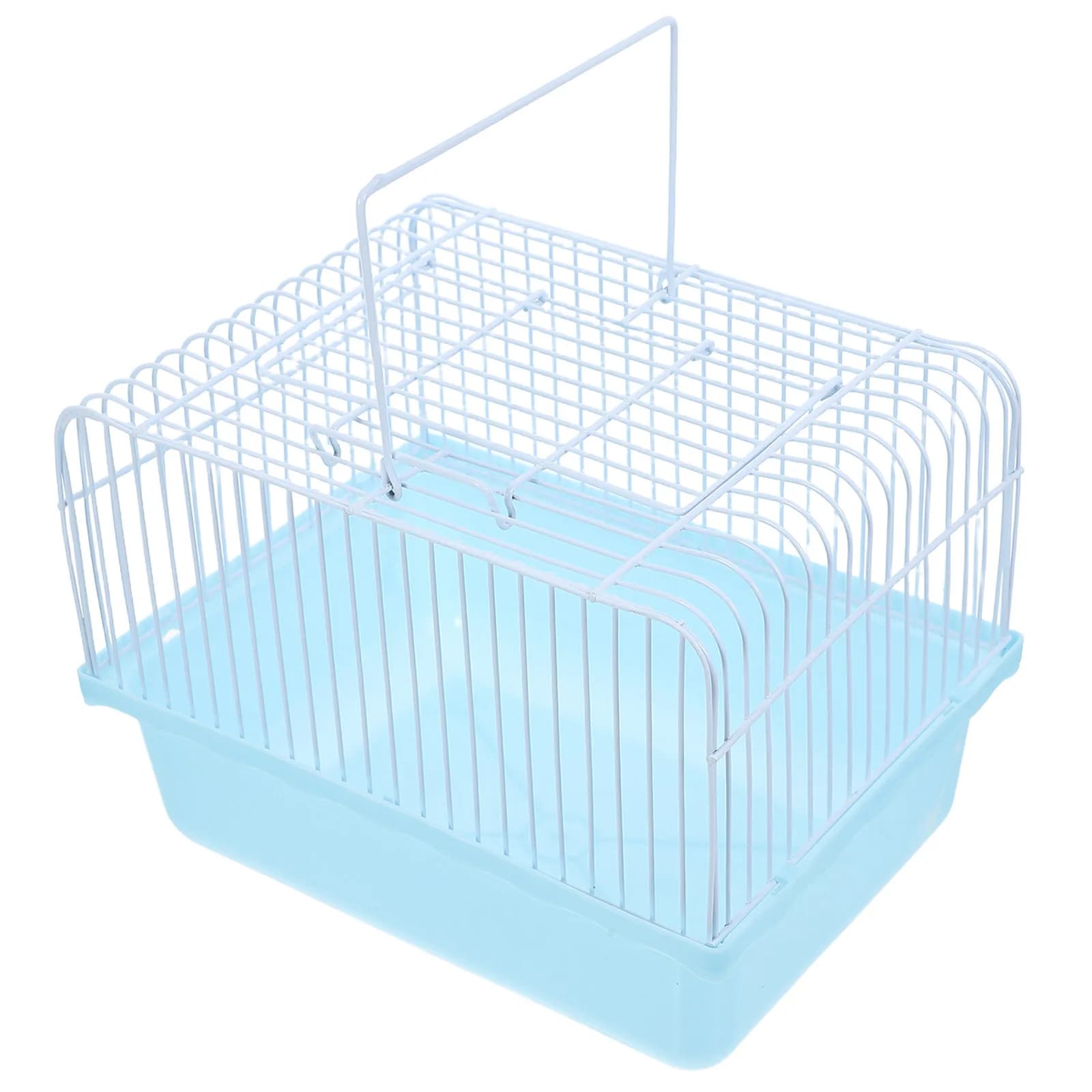 Trasportino per Piccoli Animali, Gabbia da Viaggio Portatile per Uccelli, Pappagalli, Agaporni, Fringuelli, Canarini, Leggero in Plastica