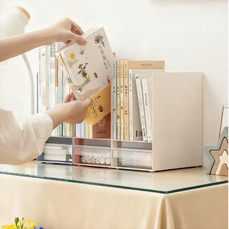 Book Holder for Students with Drawer Table Book Shelf Book Shelf Book Shelf Book Clip for High School Plastic Books