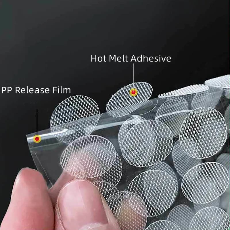 400/1000 paia 10/15/20mm puntini trasparenti nastro autoadesivo con chiusura a strappo adesivo con nastro adesivo rotondo per monete per bambini con colla forte