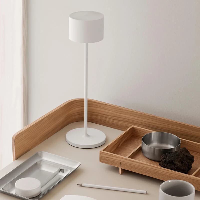 Simple rechargeable bedside lamp, decorative for desk and living room