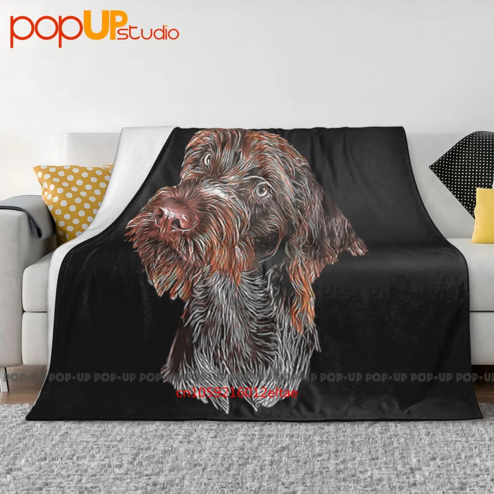 Deutsch Drahthaar Puntatore tedesco Wirehaired Coperta ultra morbida Trapunta Copridivano invernale Copriletto