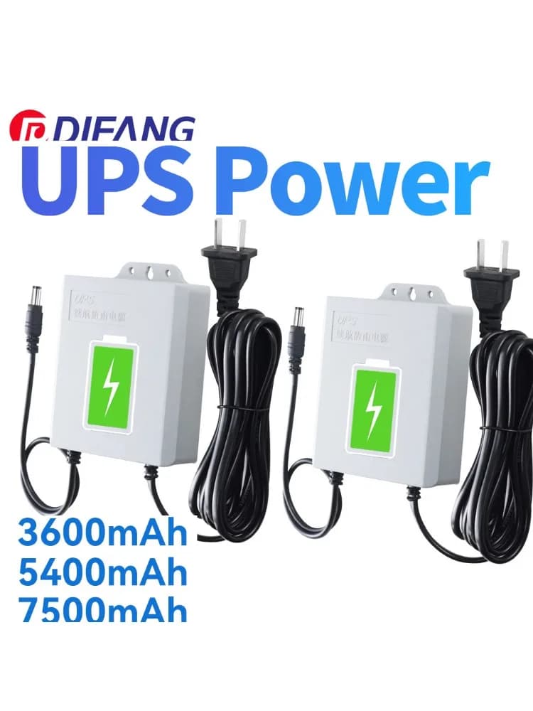 DIFANG DC12V UPS Alimentatore per telecamera WiFi Batteria esterna Adattatore di alimentazione di backup Batteria 7500mAh Alimentazione di emergenza