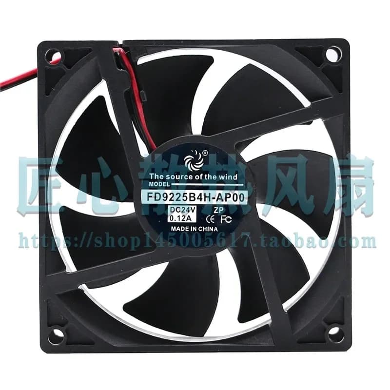 Wind Source FD9225B4H-AP00 DC 24V 0.12A 92x92x25mm 9cm Cooling Fan for Electronics Enclosures and Industrial Equipment