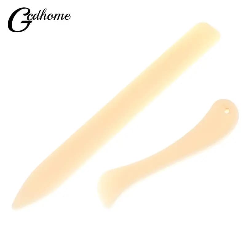 2 Pz/set Cartella Osso Strumenti del Mestiere Pastic Aperto Coltello In Pelle Per La Pelle di Punteggio Pieghevole Cordonatura di Carta Per La Casa Accessori Fatti A Mano