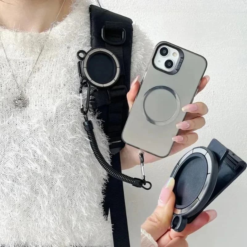 Magnetic Phone Holder N52 Strong Magnet Clip-on Anti-Drop Hands-Free Phone Mount for Belt Backpack Pocket for iPhone Samsung