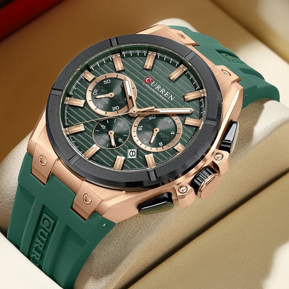 CURREN Fashion Luxury Men Wristwatch Chronograph Date High Quality Quartz Man Watch Waterproof Luminous Military Men's Watches