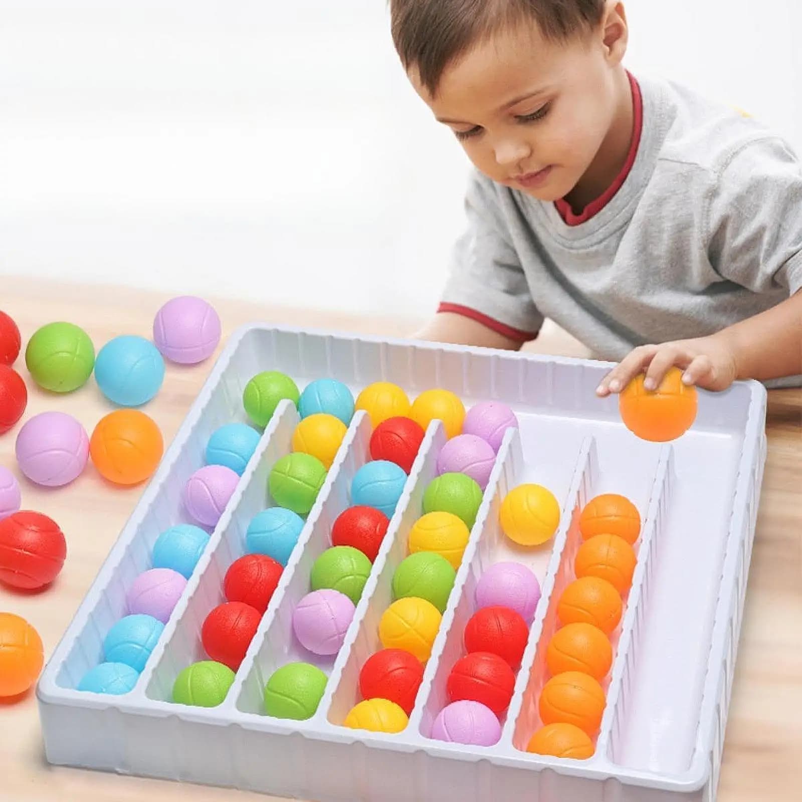 Gioco di abbinamento colori con palline, centro attività, gioco da tavolo, puzzle educativo per bambini dai 3 ai 7 anni, regalo prescolare per le vacanze