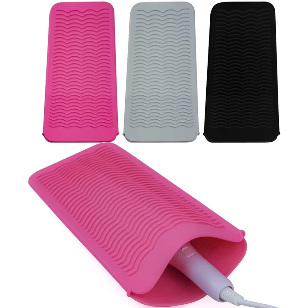 New Plus Size Silicone Heat Resistant Mat Portable Travel Hot Tools Pad Cover for Curling Iron, Flat Iron Hair Straightener