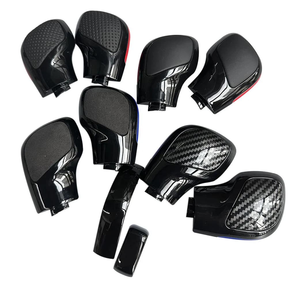 Per VW Golf 6 7 R GTI Passat B7 B8 CC Jetta MK6, 4 Pezzi Pomello Leva Cambio Auto, Sfera del Cambio DSG in Cromo Opaco Fibra di Carbonio