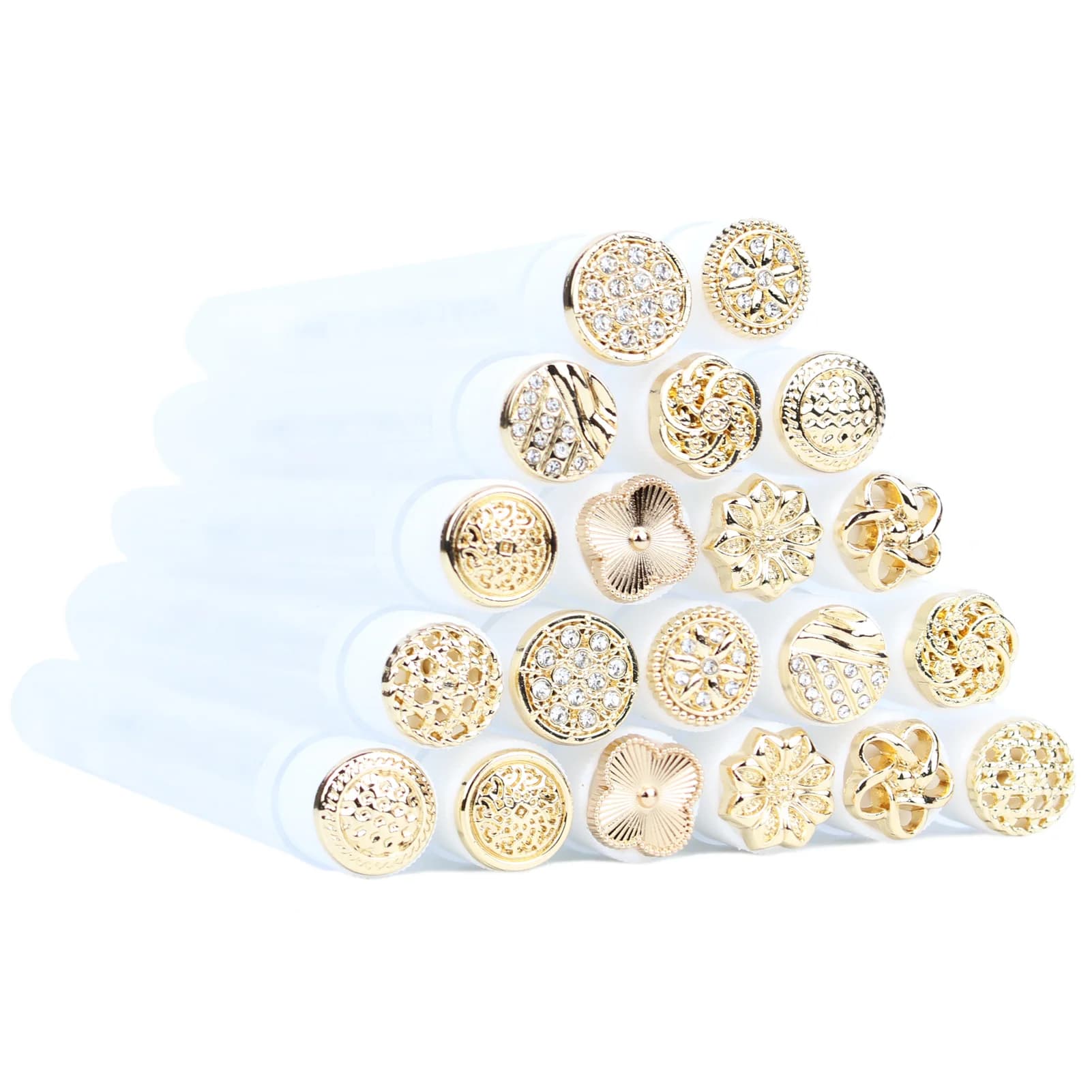 20 pcs Mascara Bacchette Tube Reusable Metal Lash Spoolies Tube Cigar Brush Tubes Spoolies Extension of Eyelash Brushes Applicator