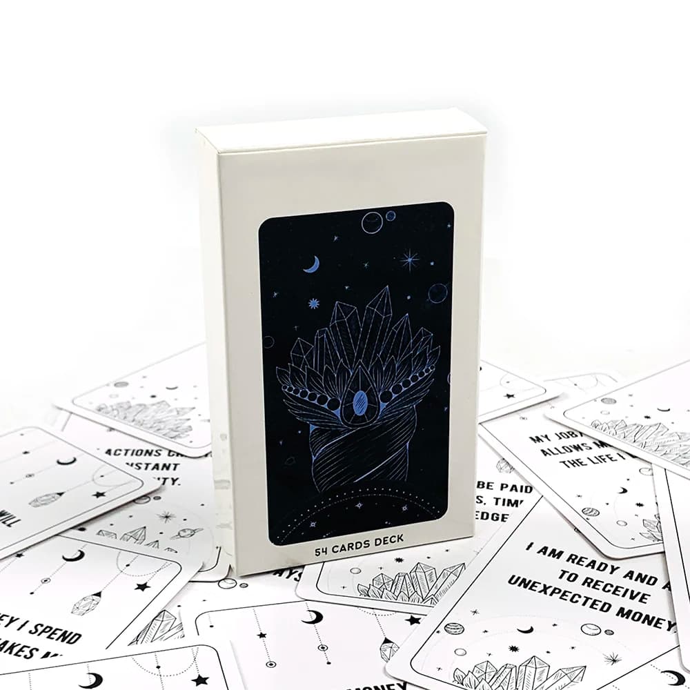 New Oracle Cards A 54 Cards Affirmation Deck To Manifest Financial Freedom & Attract Money, Perfect For Divination & Gift Giving
