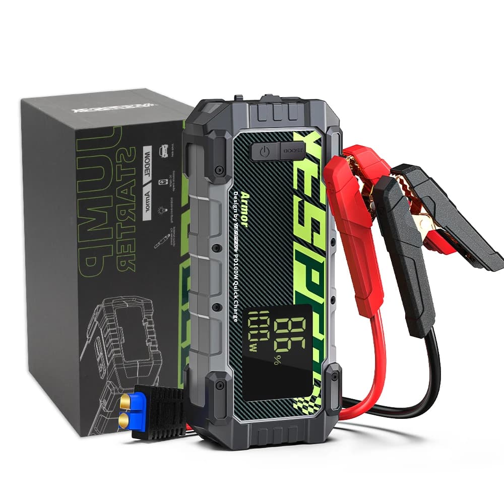 YESPER Armor Avviamento per auto portatile multifunzione 3000A Corrente di picco Booster per auto Cambio rapido Avviatore di emergenza 12V