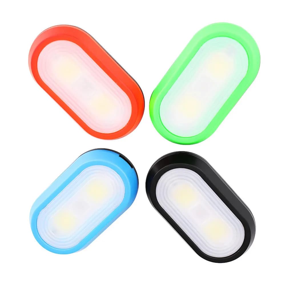 Set di 4 Luci LED per Corsa, Ciclismo, Camminata, Cani, Biciclette, Caschi e Zaini, Utilizzabili Sotto la Pioggia o al Sole