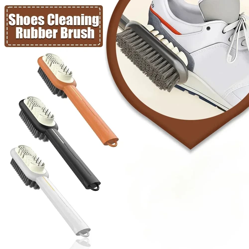 Spazzola in gomma bifacciale per la pulizia delle scarpe, gomma multifunzione per la cura di stivali in pelle scamosciata, nabuk, borse e abbigliamento in pelle