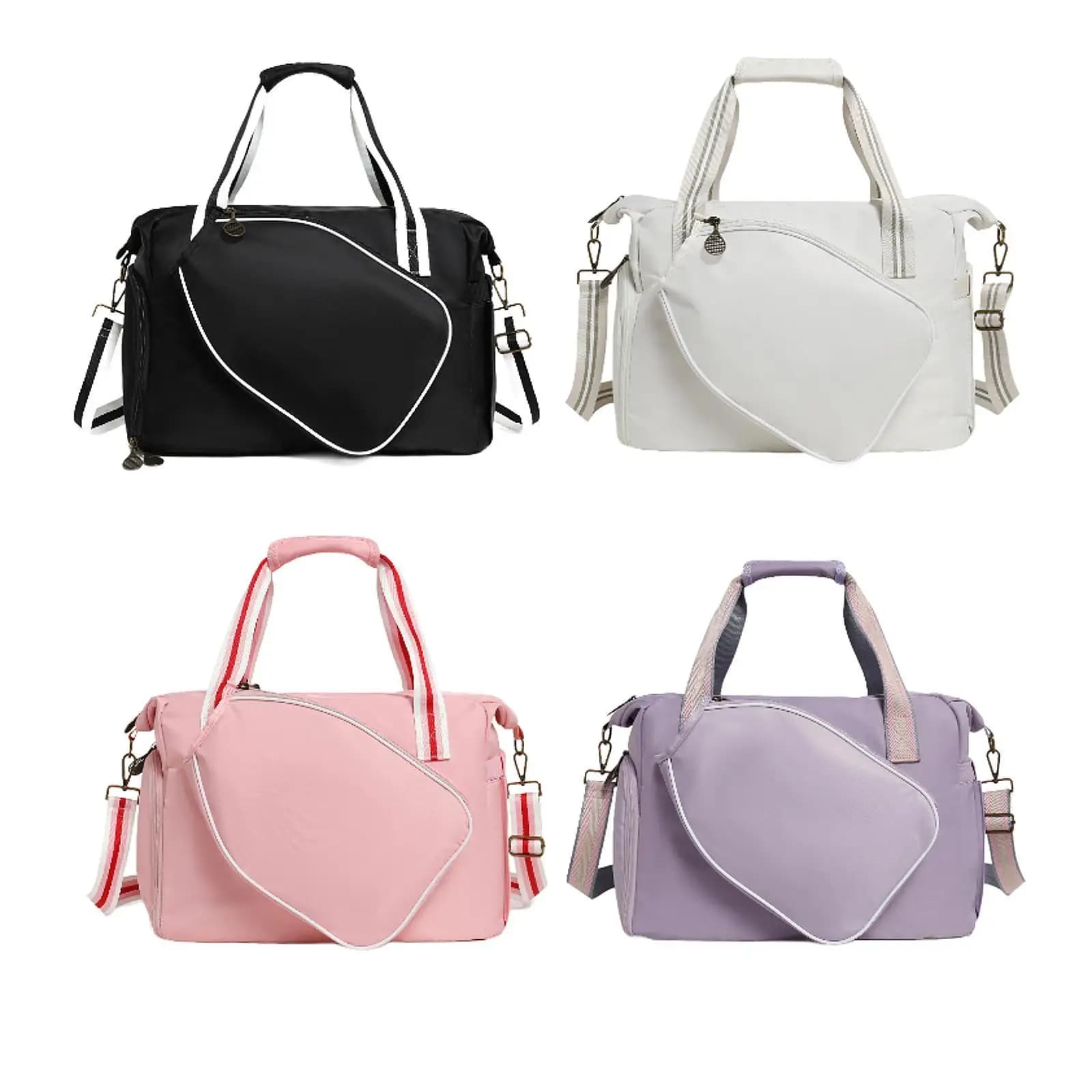 Pickleball rack bag with adjustable shoulder strap, multipurpose portable backpack for women