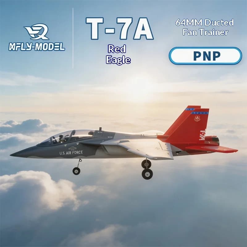 XFly Model 64mm EDF T-7A Red Hawk Trainer Jet PNP 4S Powered Electric Ducted Fan RC Jet Hobby Scale Aircraft Model