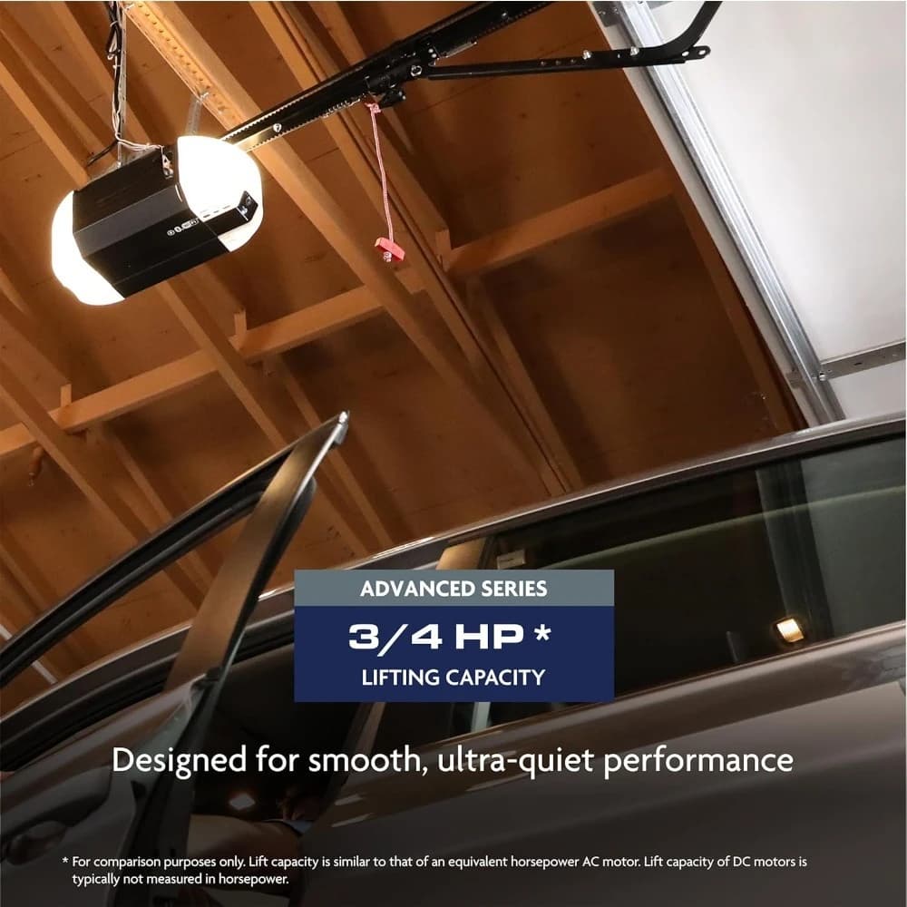 Apriporta Smart per Garage 3/4 con Trasmissione a Cinghia, Telecamera, Batteria di Backup e Luce myQ - Spedizione dagli USA