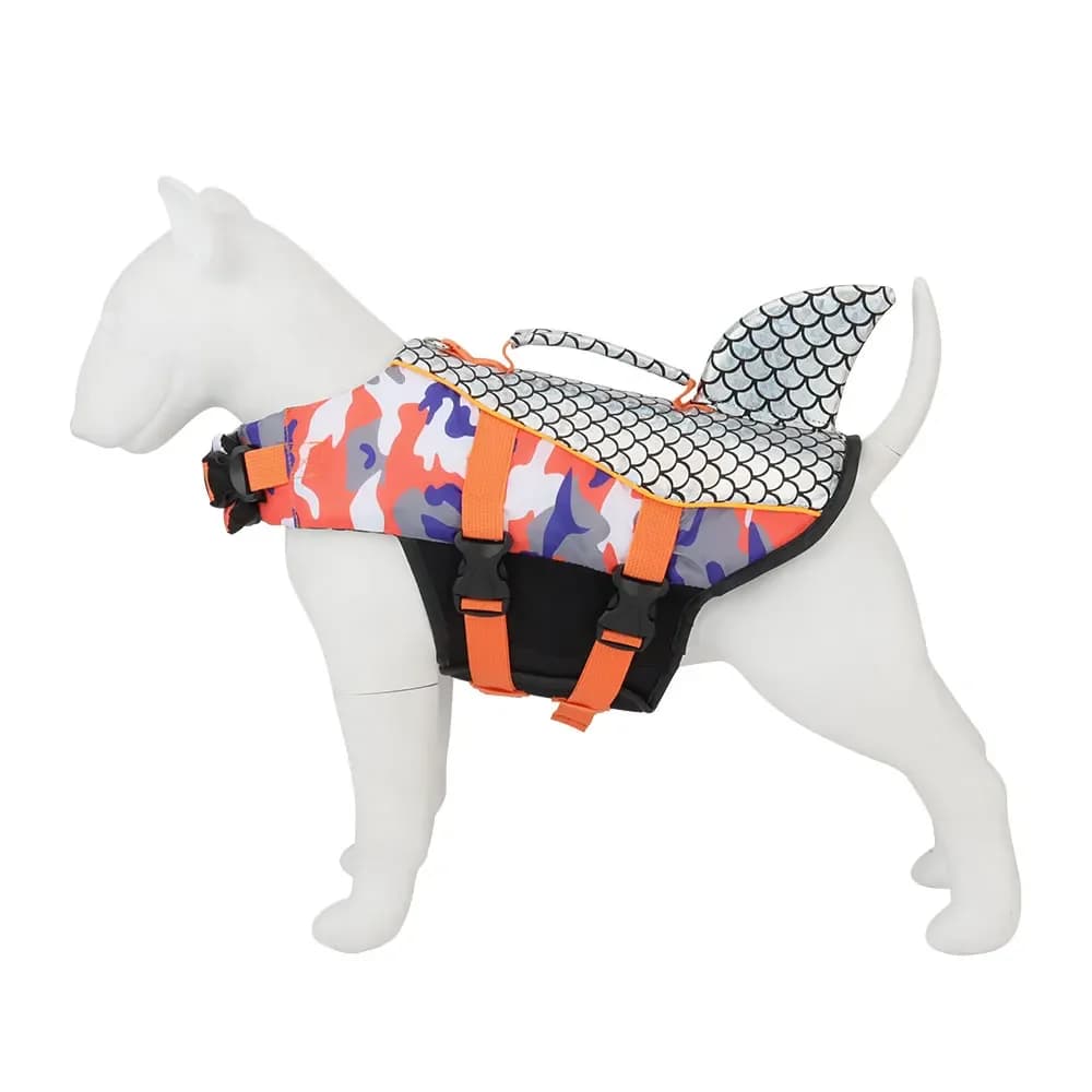 Shiny Dog Life Jacket Vest - Outdoor Pet Swimming Wear Safety Clothes XS-2XL Sizes Available