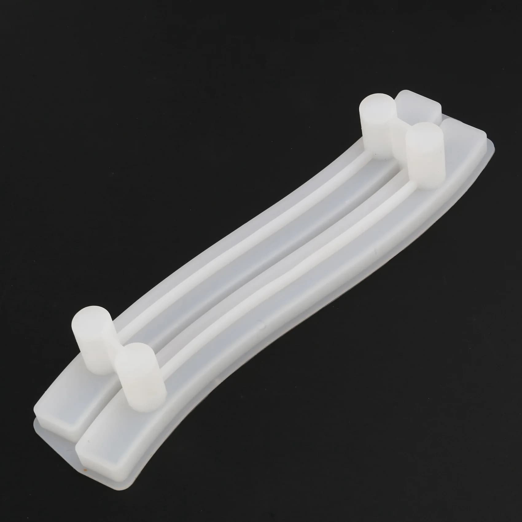A06K 4 Set Stampo in resina per maniglia del vassoio, stampo per colata epossidica in silicone per maniglie delle porte dell'armadio fai da te, maniglie delle barre dei cassetti, artigianato Afrt
