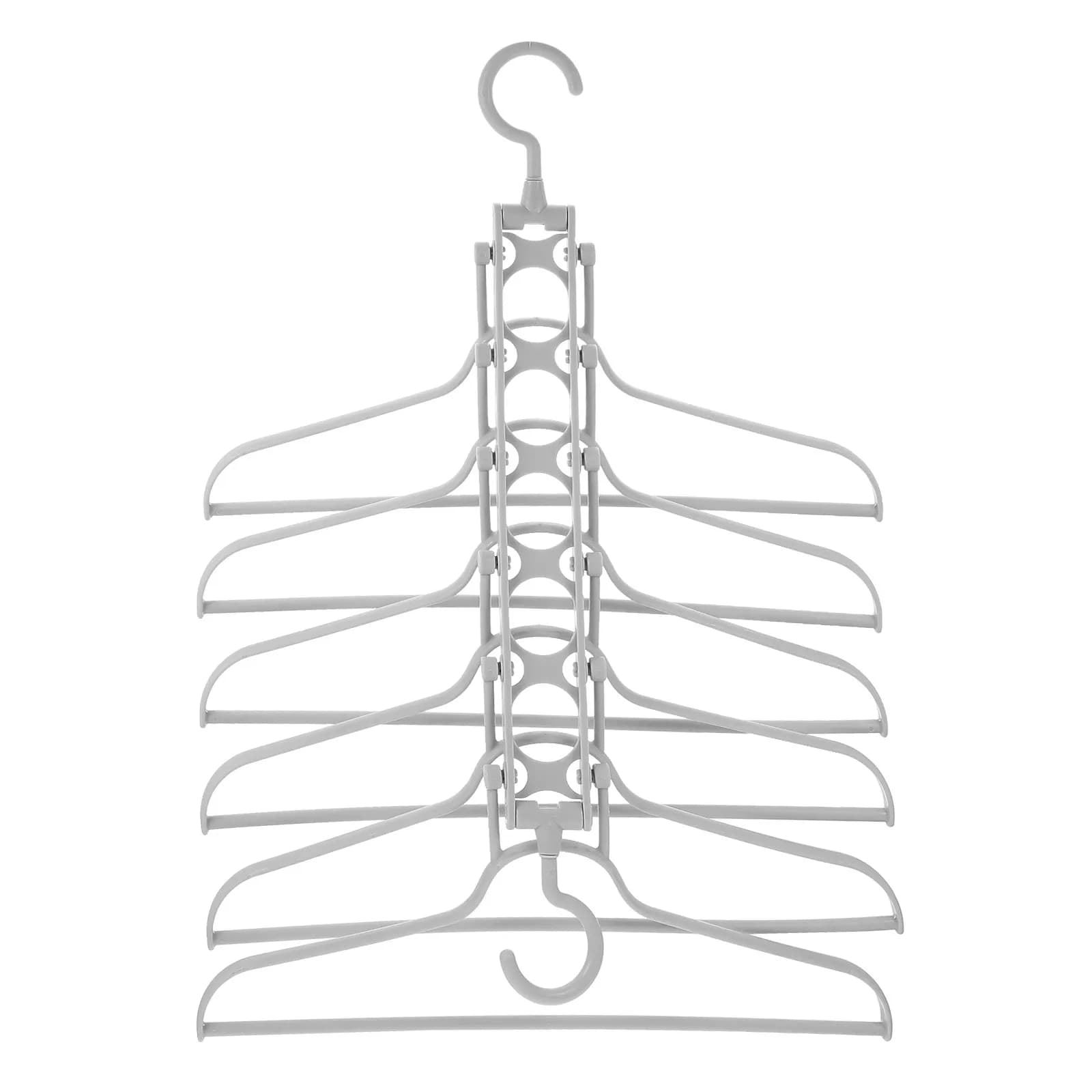 Space Saving Rotatable Multi Layer Plastic Clothes Hanger for Closet Wardrobe Pants Shirts Coats Skirts Non Slip Home Organizer