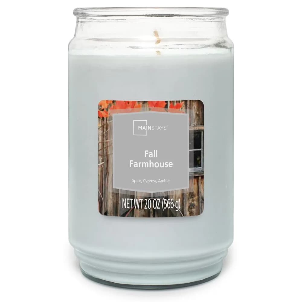 Autumn Harvest Scented Soy Wax Candle Large 20 oz Single Wick Home Fragrance for Living Room Decor Cozy Fall Farmhouse Aroma