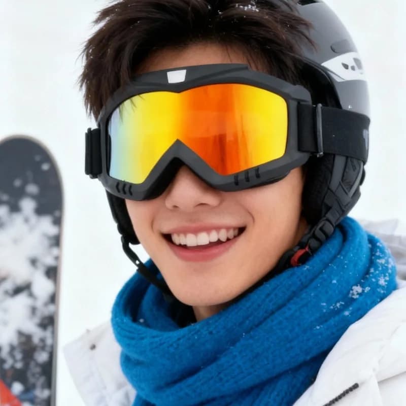 Occhiali Professionali da Sci e Snowboard Antiappannamento e Antivento OTG, Occhiali da Moto e Ciclismo per Uomini e Donne