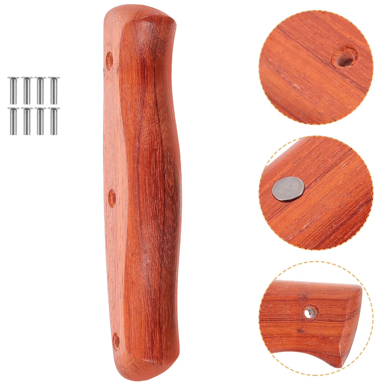 Solid wood handle knife 2 pieces for repair wooden handles Mini practical metal accessories for home use