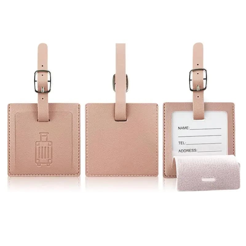 Etichetta per bagagli in pelle PU Etichetta per bagagli per valigia Etichetta per bagagli da imbarco per bagagli Etichetta per nome portatile ID Indirizzo Accessori da viaggio