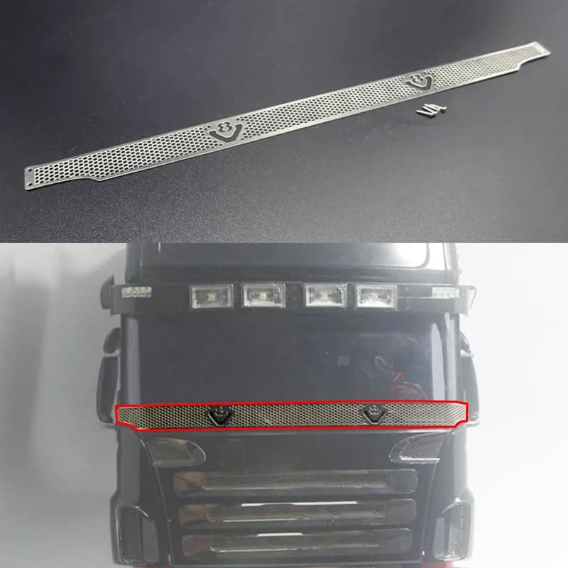 Rete Antiesplosione in Metallo V8 per Camion RC Tamiya 1/14, Compatibile con Scania R620 R470