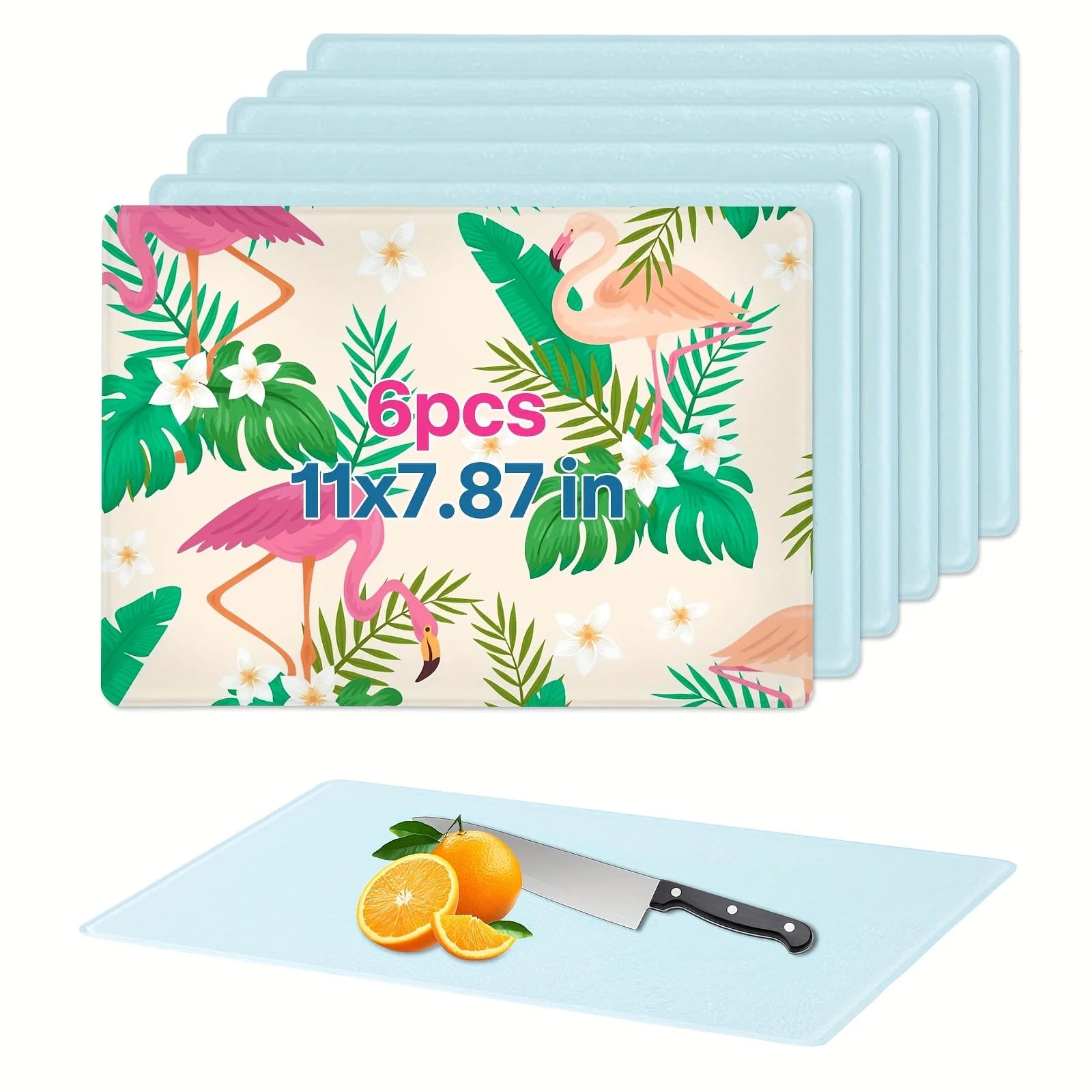 Sublimation Cutting Board Blanks, 11.2"X15" Textured Tempered Glass Chopping Boards for Kitchen, Non-Slip Heat Resistant Plate for Personalized Home Decoration