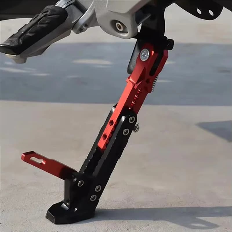 A51Q-Supporto per parcheggio antiscivolo Treppiede Cavalletto laterale universale in lega di alluminio Cavalletto laterale universale in lega di alluminio