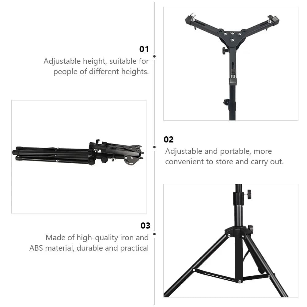 Supporto per Pad di Pratica, Supporto Regolabile Portatile per Pad in Gomma, Attrezzatura per Batteria Adatta ai Principianti