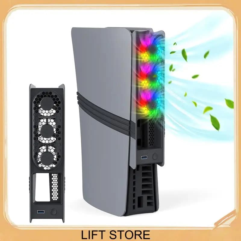 BTLIFE-Per PS5 Slim Stazione di raffreddamento aggiornata 3 Ventola di raffreddamento RGB USB per PS5 Slim /Pro Disco Edizione digitale Console Accessori A