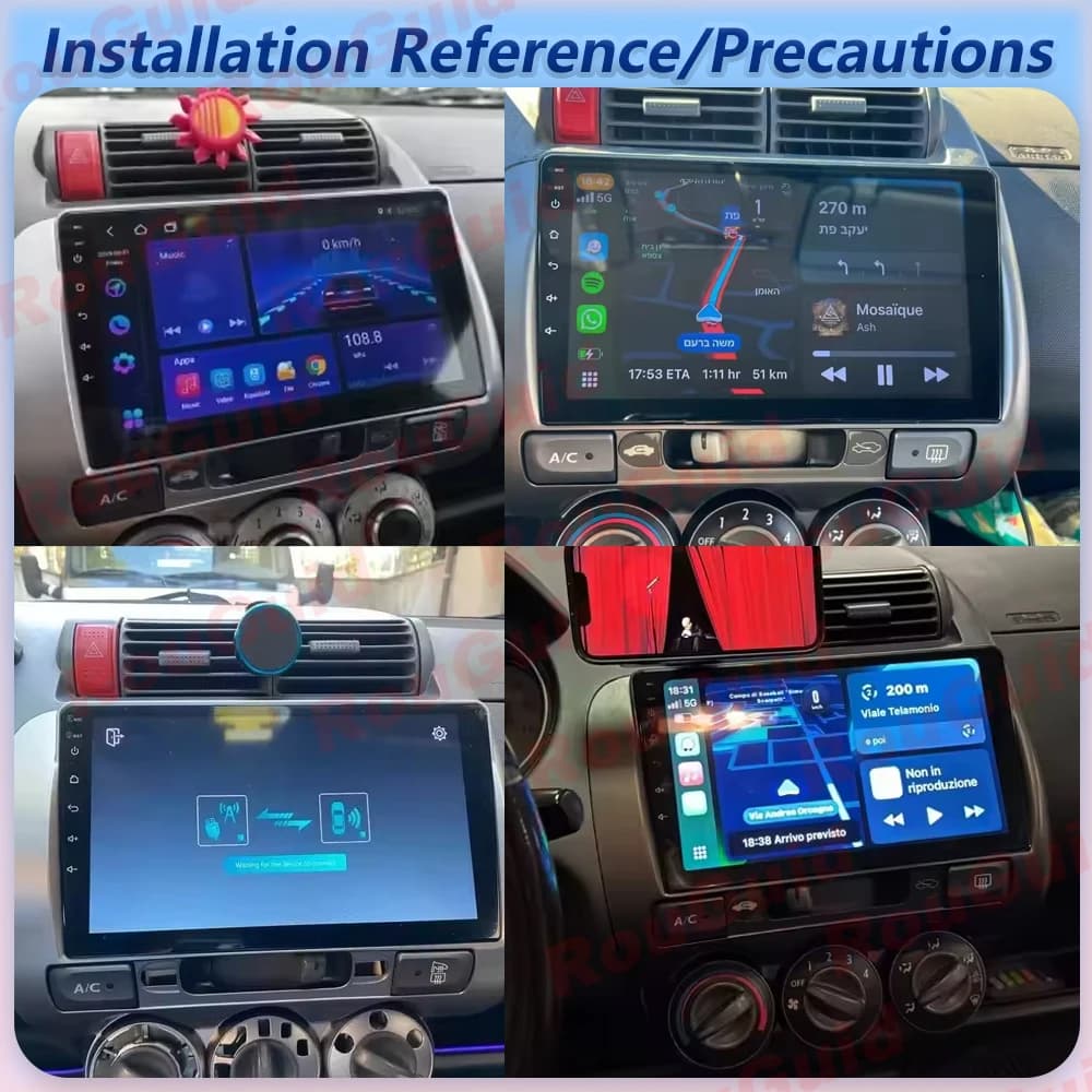 Carplay Car Radio Autoradio For Honda Fit Jazz City 2002 - 2007 GPS Navigation Video Multimedia Player Touch Screen DSP RSD 2k