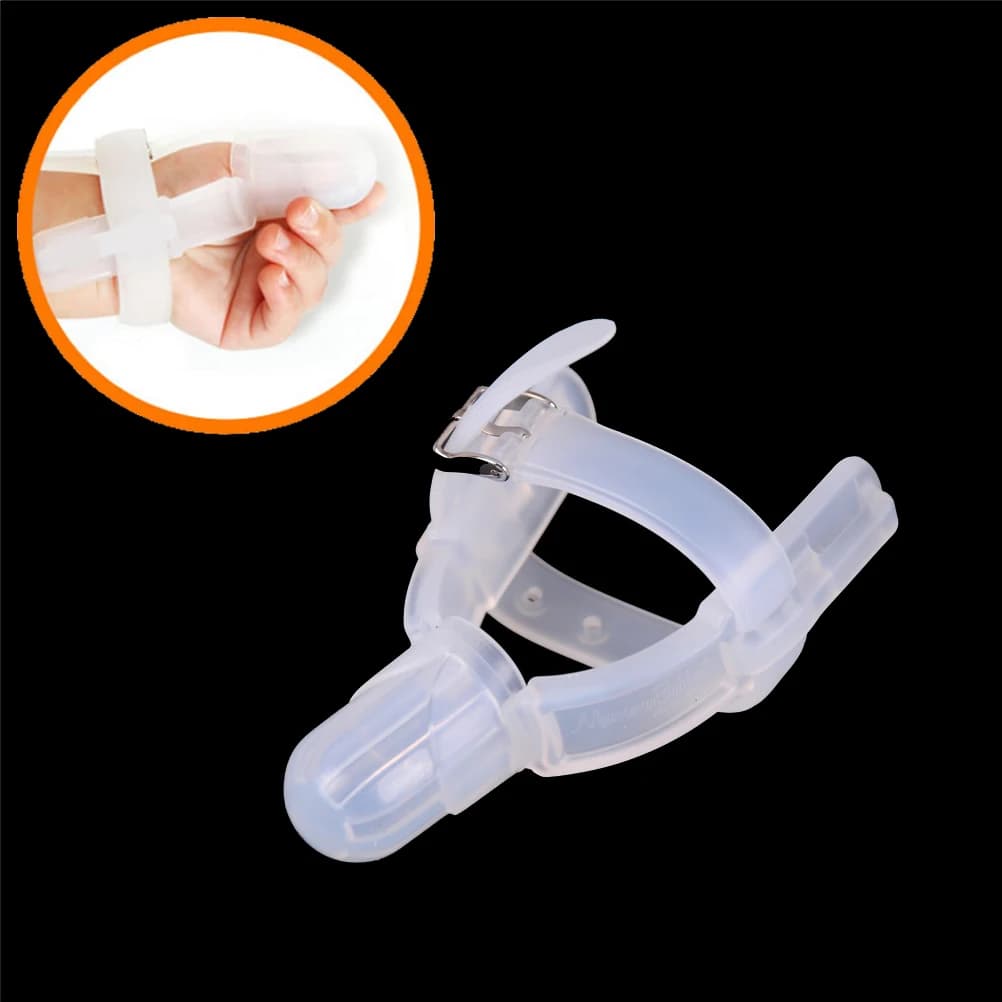 I guanti per il pollice sani in Silicone per la cura del bambino prevengono l'arresto del massaggiagengive per succhiare le dita