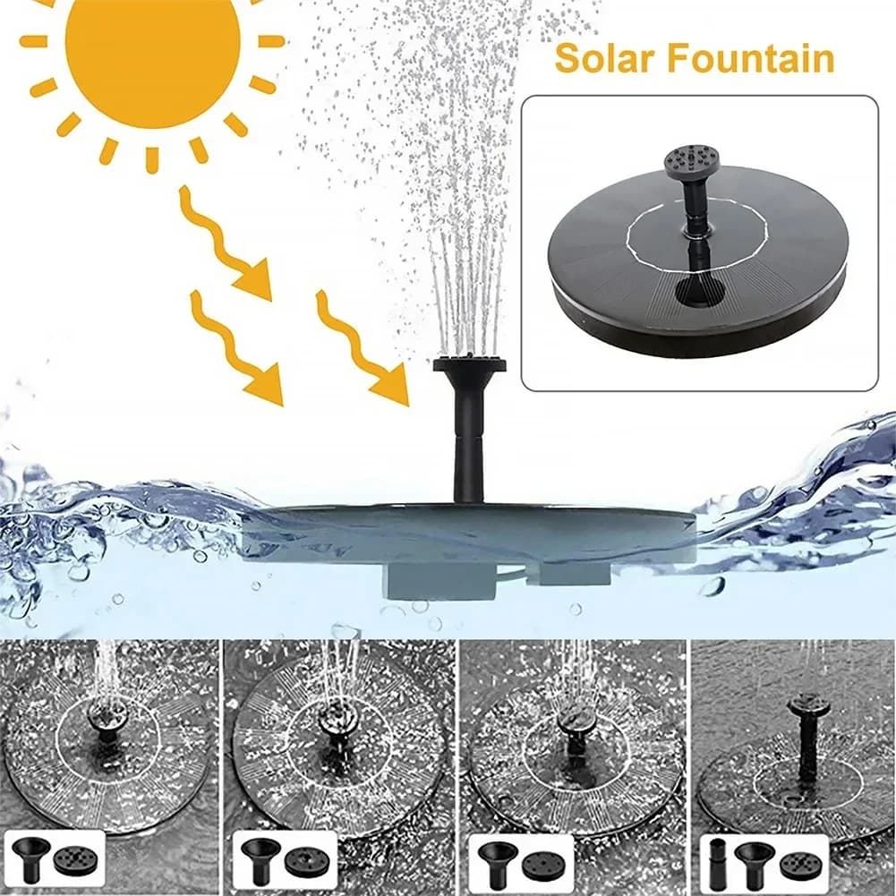 Ottieni pompe a pannello solare galleggianti da 13/16/18 cm per fontana: abbelliscono bagni di uccelli e caratteristiche dell'acqua da giardino all'aperto