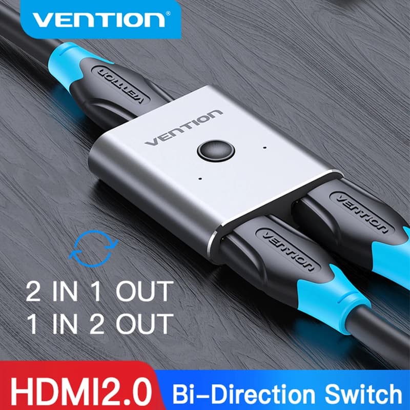 Vention HDMI 2.0 Swicth Switcher HDMI 4K 2 in 1 uscita per Xiaomi Mi Box TV Box PS5/4 Lettore Blu-Ray Fire Stick Roku HDMI Splitter