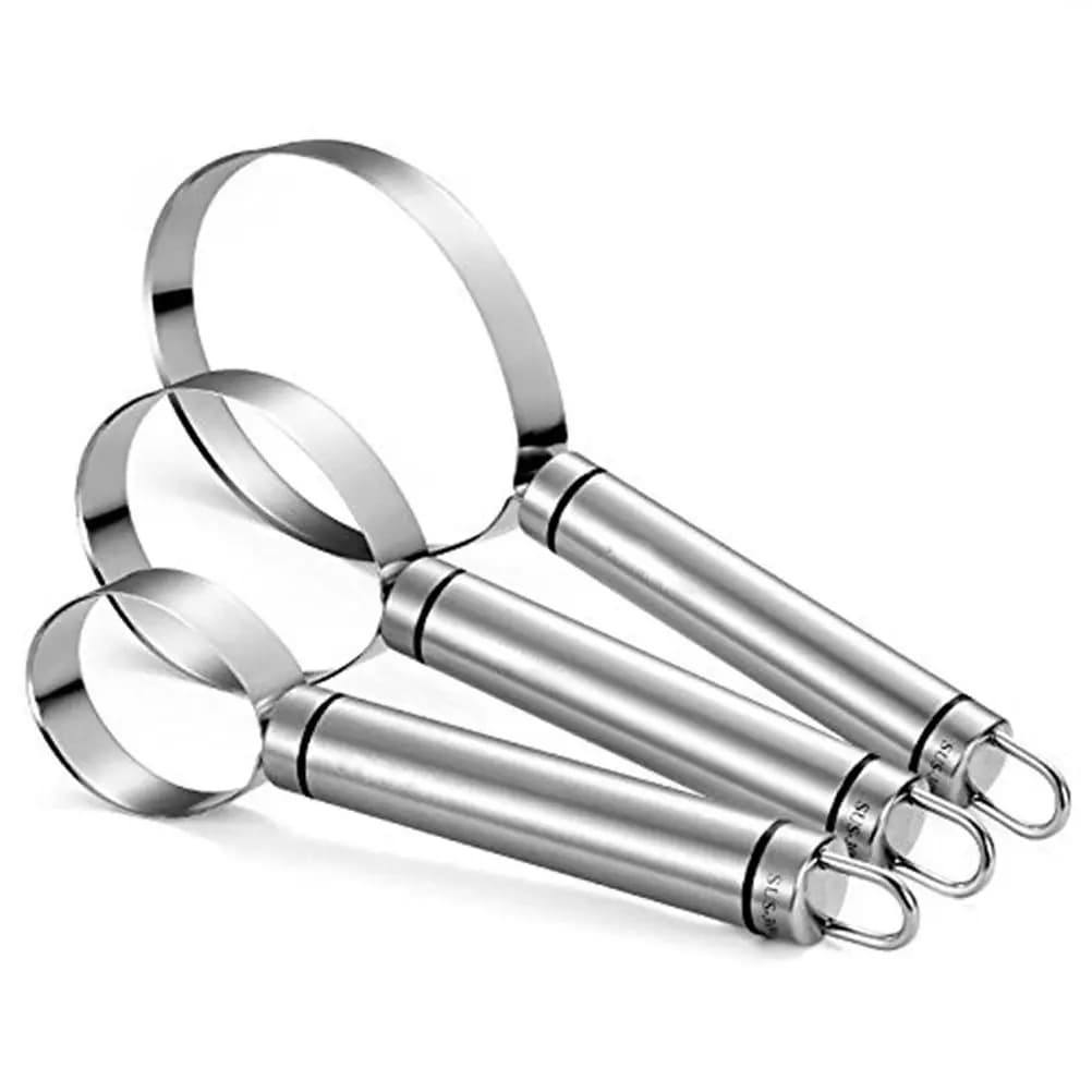 3Pcs Stainless Steel Fruit Melon Baller Scoop Remover Set for Watermelon Cantaloupe Kiwi Food Handling Tool