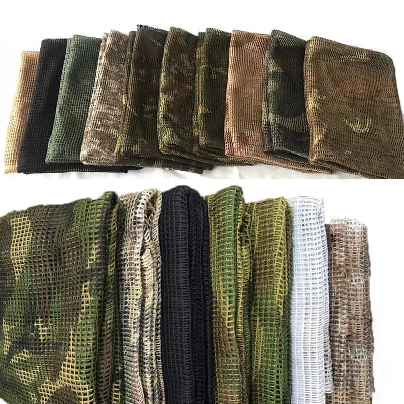 Tactic Scarf, Sniper Veil, Keffiyeh in Mimetic Network, Sniper Facial Scarf, Velo Shemagh, Camping Copricapo and Open Hunt